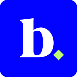 The logo for Bayani Brands, featuring a lowercase “b” on a blue background.